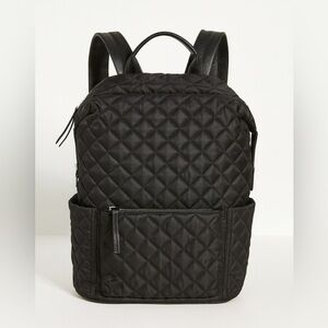 TOMMY BAHAMA Travel Laptop Backpack Charcoal Black Quilted Gold Hardware